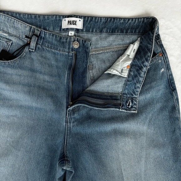 PAIGE VINTAGE Zoey Rumors with Rock Hem Ankle Wide Leg Jeans--NWT--33 - Picture 7 of 15